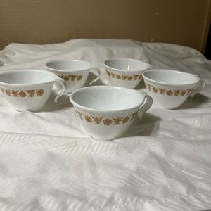 Vintage Corningware Butterfly Gold Coffee Cups